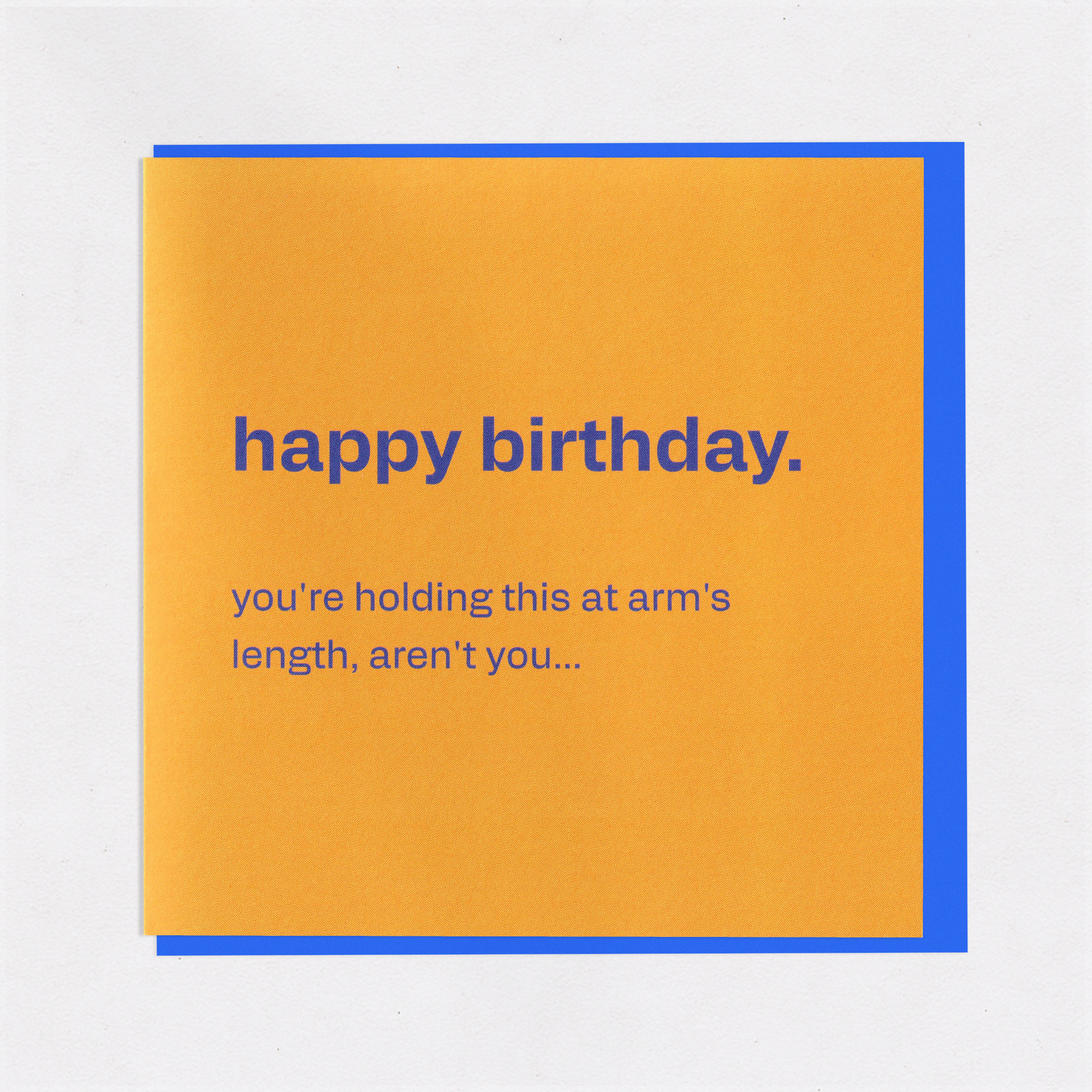 Birthday Card - Funny Reading Glasses Card, the front of the card, photographed straight on.